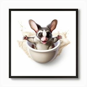 Possum In A Cup Art Print