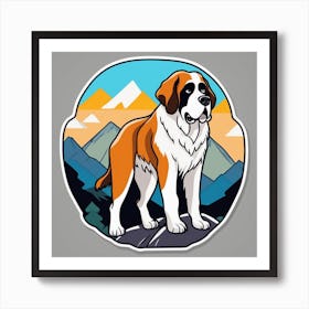 St Bernard 53 Art Print