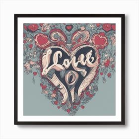 Love In A Heart Art Print