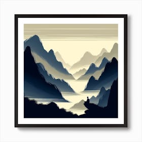 Chinese Landscape Painting Art Print