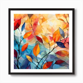 Abstract Of Autumn Leaves Art Print