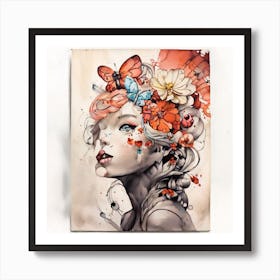 Butterfly Girl Art Print