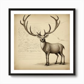 Deer With Antlers 1 Poster