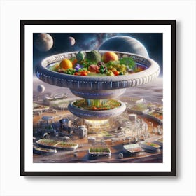 Futuristic Space Station 2 Art Print