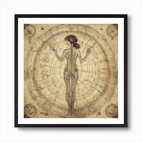 Astrological Nouveau Chart Series - 3 Art Print