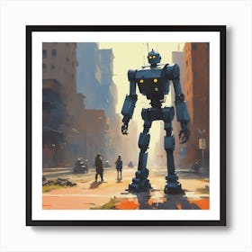 Robot City Art Print