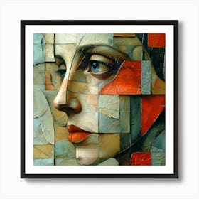 Abstract Portrait Of A Woman 15 Art Print