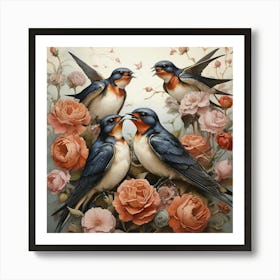 Swallows Art Print 1 Art Print