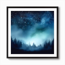 Night Sky With Stars Art Print