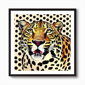 Polka Dot Leopard Art Print