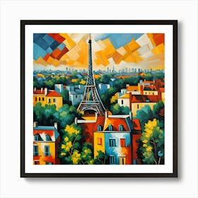 Paris At Sunset 1 Art Print