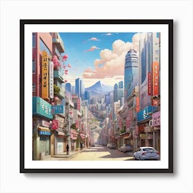 Korean City 3 Art Print