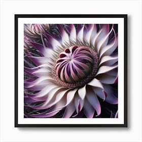 Purple Cactus Flower Art Print