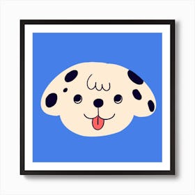 Blue Dalmatian Dog Art Print