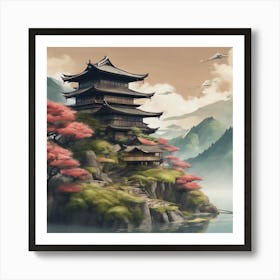 Japanese Temple Art Print