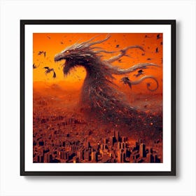 Deadly dragon Art Print