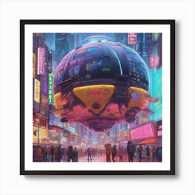 Futuristic City 8 Art Print