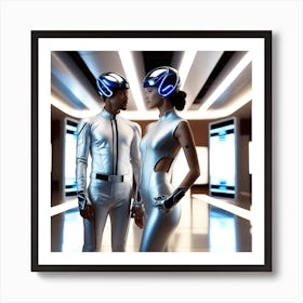 Futuristic Couple 28 Art Print