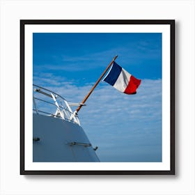 French Flag On A Boat Art Print