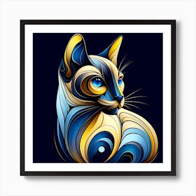 Siamese Cat 02 Art Print