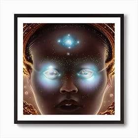 Woman With Blue Eyes 1 Art Print