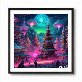 Alien City Art Print