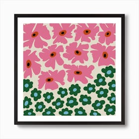 Abstract floral V Art Print