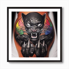 Panther Tattoo Art Print