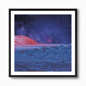 Surf Town Square Art Print