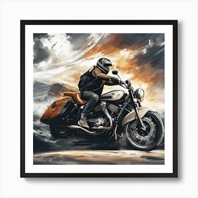 Motorcycle Rider Poster