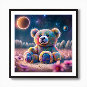 Teddy Bear In Space 3 Art Print
