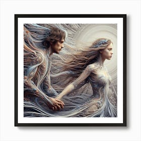 Ethereal Couple Art Print