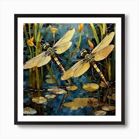 Dragonflies 50 Art Print