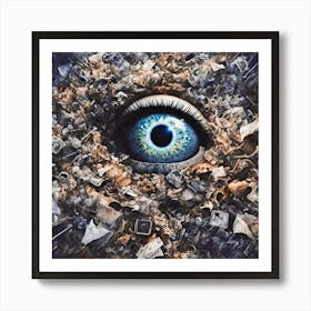 Eye Of The Garbage World Art Print