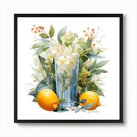 Refreshing Delight Lemon Drink Art Art Print