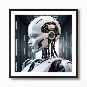 Futuristic Female Robot 19 Art Print