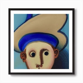 Boy In A funny Hat Art Print