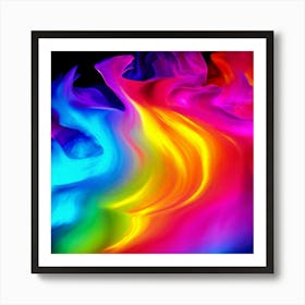 Color Brightness Vibrant Electric Power Gradient Vivid Intense Dynamic Radiant Glowing En (3) Art Print