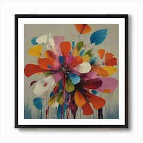 Abstract Flowers Art Print