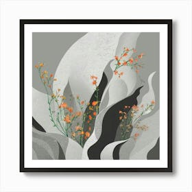 Flowers In The Wind Art Print