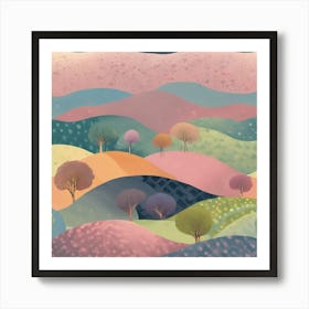 Landscape Of Trees Art Print