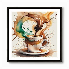 Coffee Splash 4 Art Print