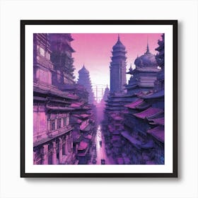 Asian City Art Print