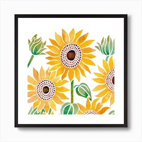 Sunflowers Square Art Print