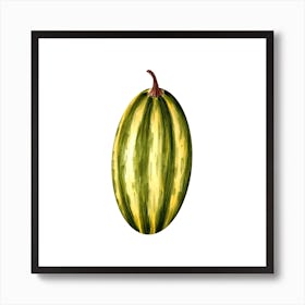 Green Pumpkin Art Print