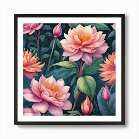 BEAUTY OF FLOWERS 410 Art Print