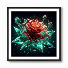 Fractal Rose 1 Art Print