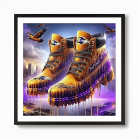 Baltimore Ravens Boots Art Print
