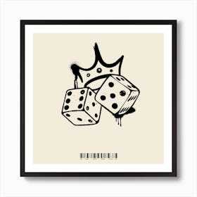 Dices Square Art Print