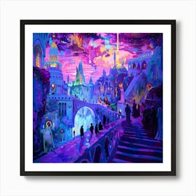 City At Night 8 Art Print